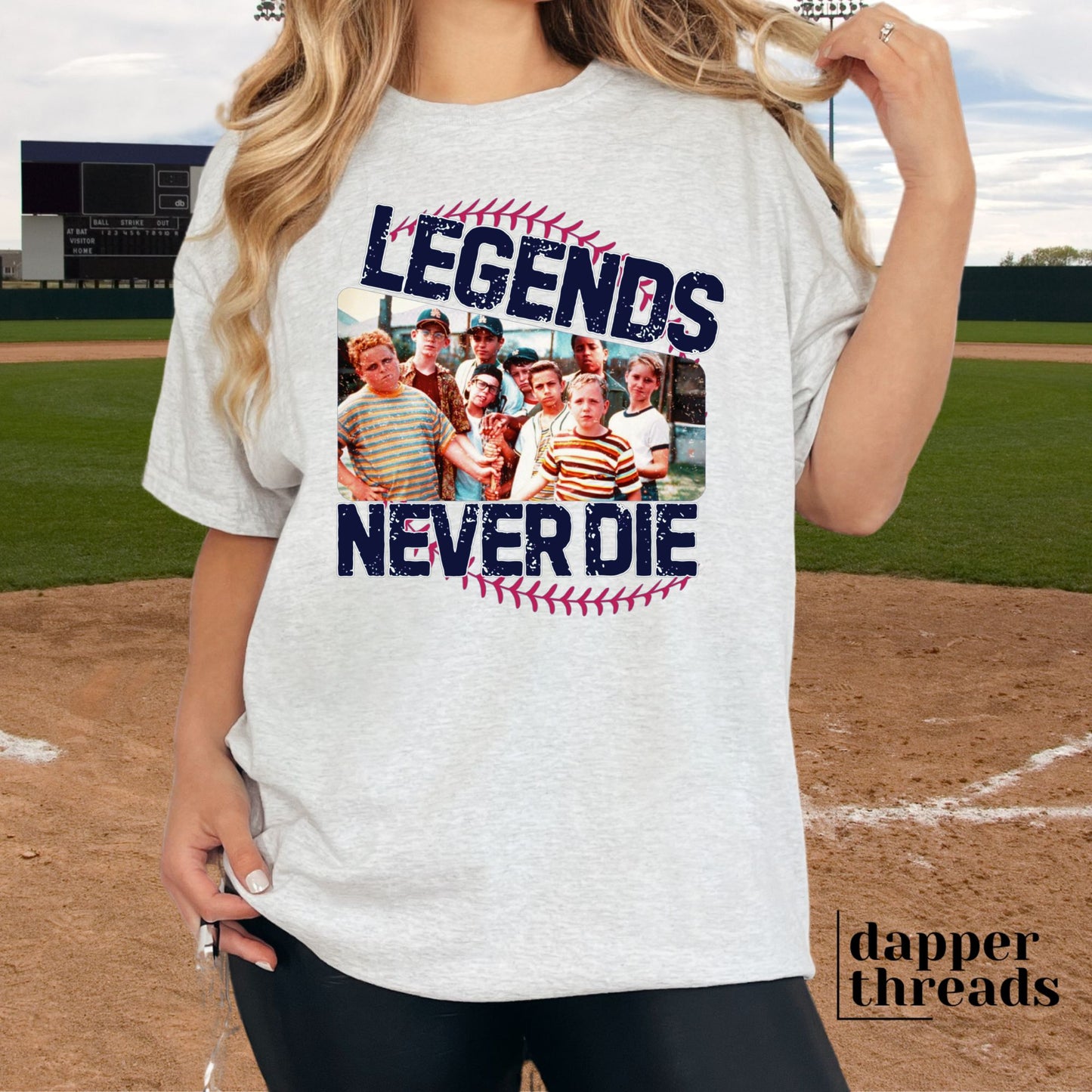 Baseball Friends Legends Never Die Tee