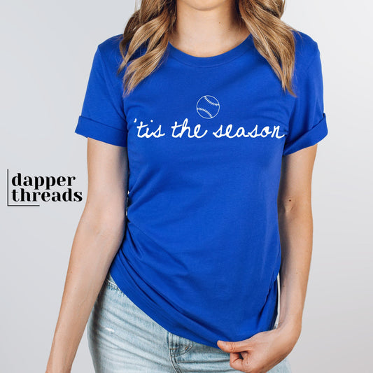Baseball Tis The Season Tee