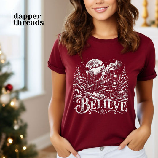 Believe Train Halftone Tee