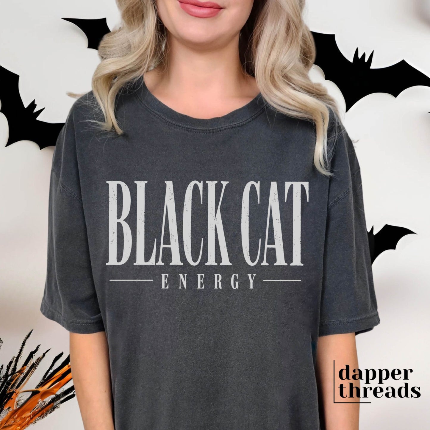 Black Cat Energy Grunge Tee