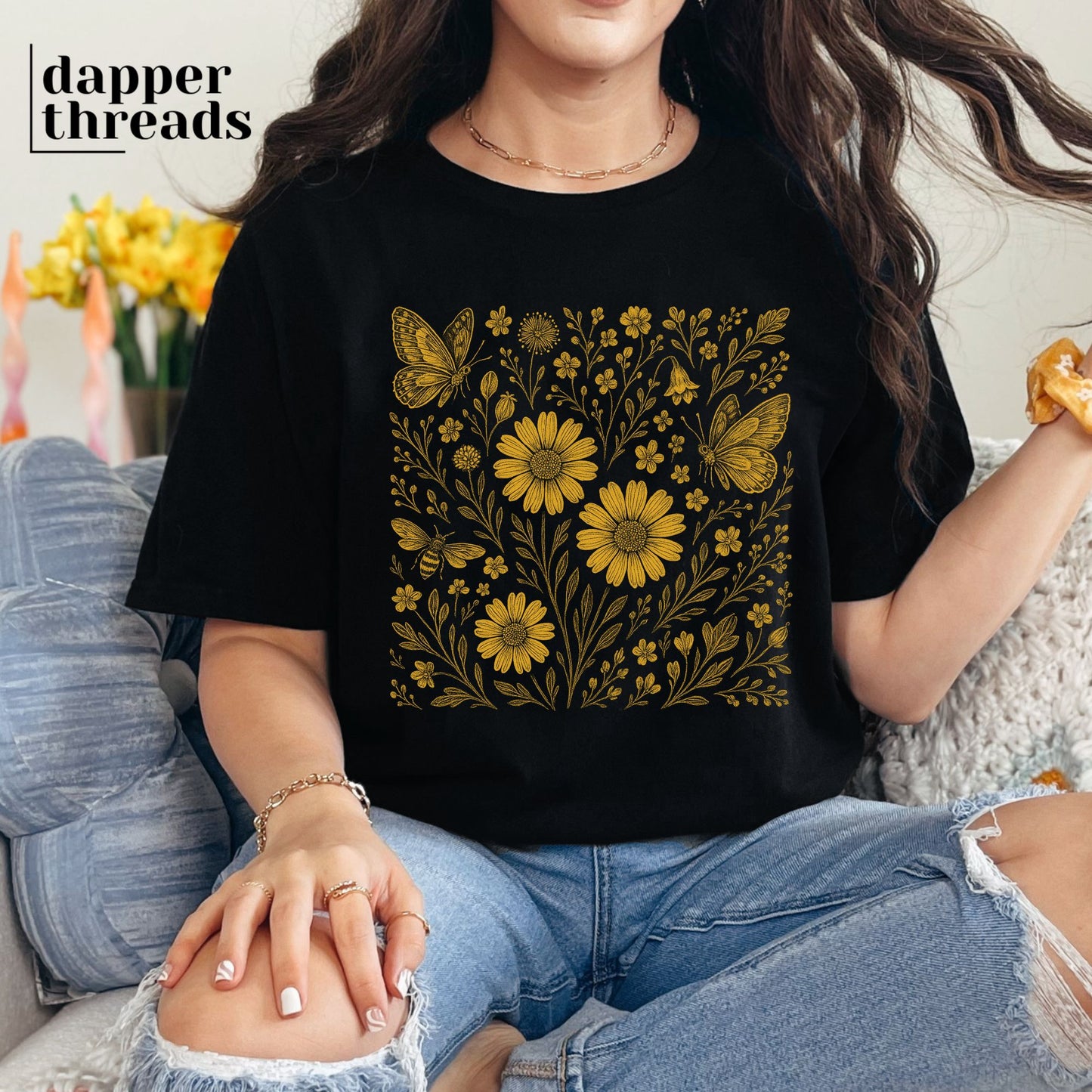 Boho Spring Florals Tee