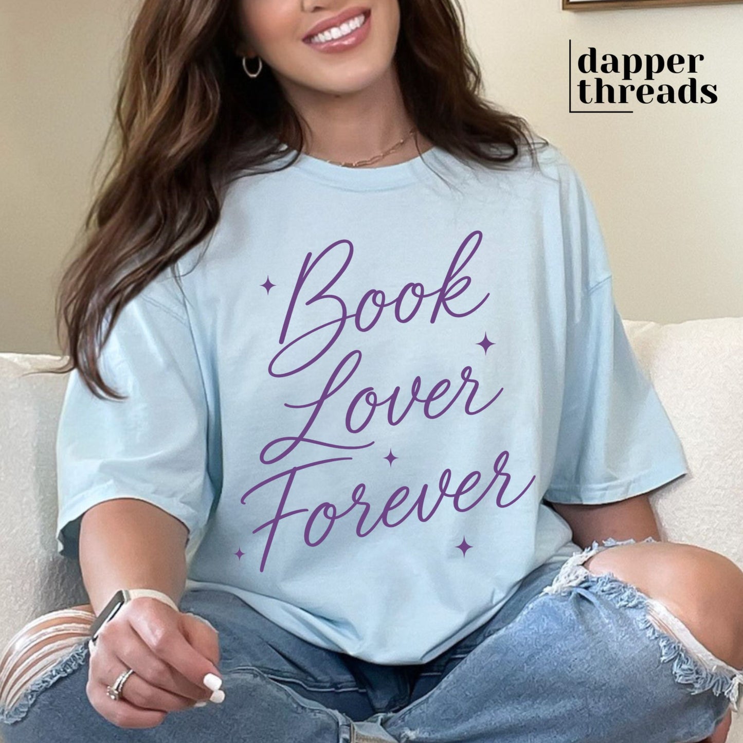 Book Lover Forever Script Tee