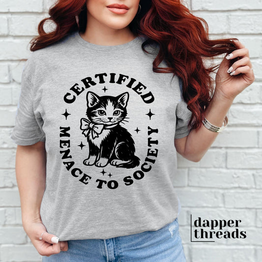 Certified Menace To Society Kitten Tee