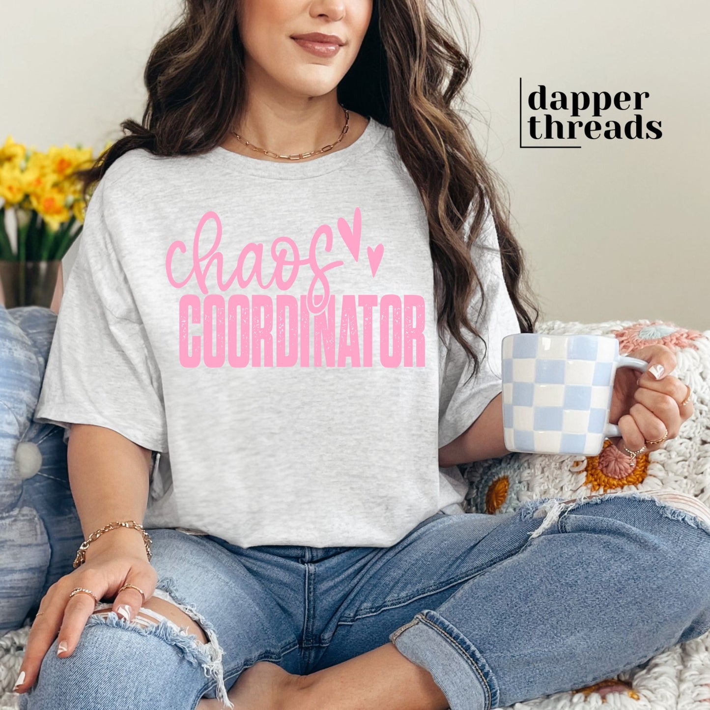 Chaos Coordinator Hearts Pink Tee