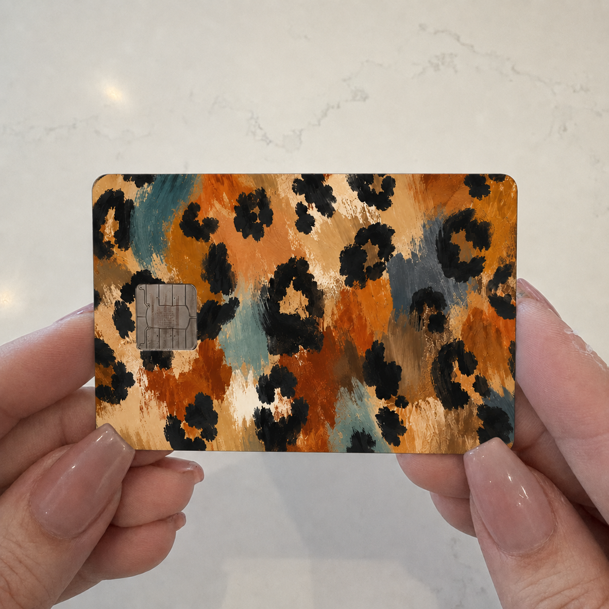 Watercolor Leopard Spots Credit Card Skin