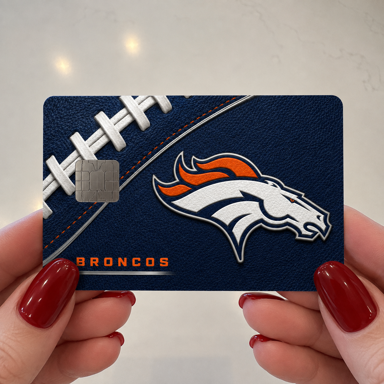 Broncos Football Credit Card Skin - FREE SHIPPING