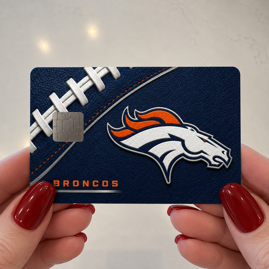 Broncos Football Credit Card Skin