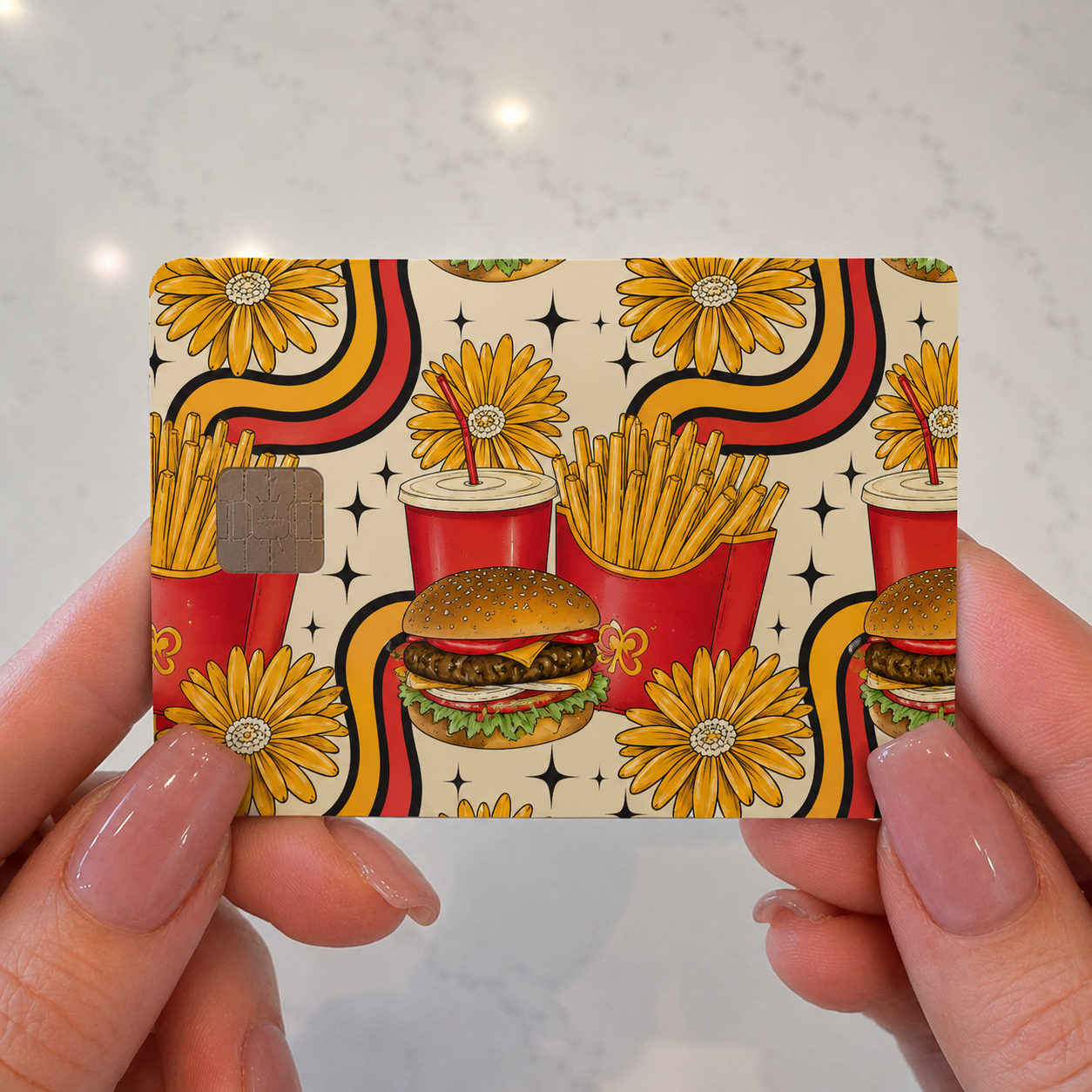 Retro Fast Food Credit Card Skin - FREE SHIPPING
