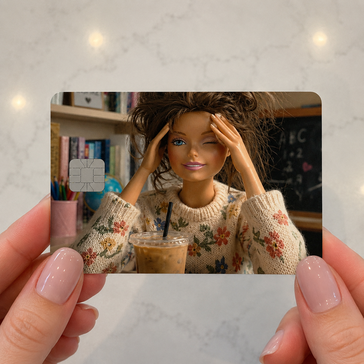 Exhausted Teacher Doll Barbie Credit Card Skin