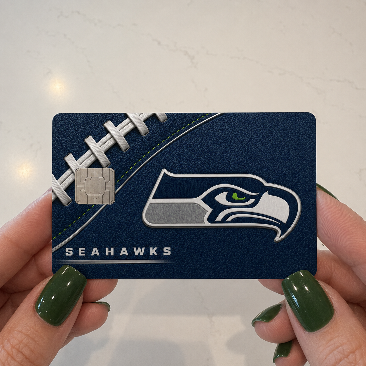 Seahawks Football Credit Card Skin - FREE SHIPPING