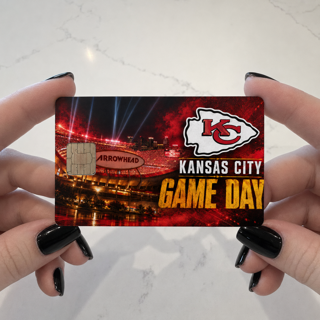 KC Gameday Credit Card Skin - FREE SHIPPING