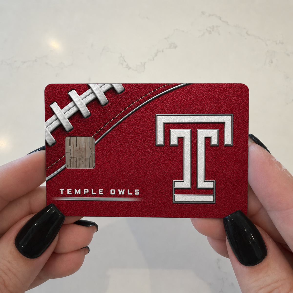 Temple Owls College Football Credit Card Skin