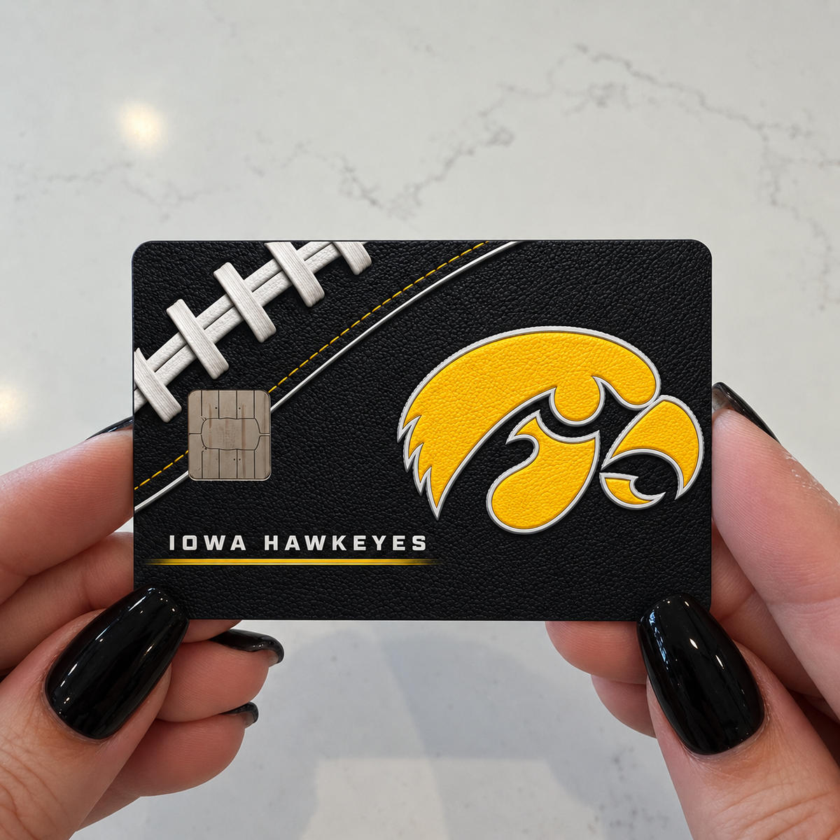 Iowa Black and Gold College Football Credit Card Skin