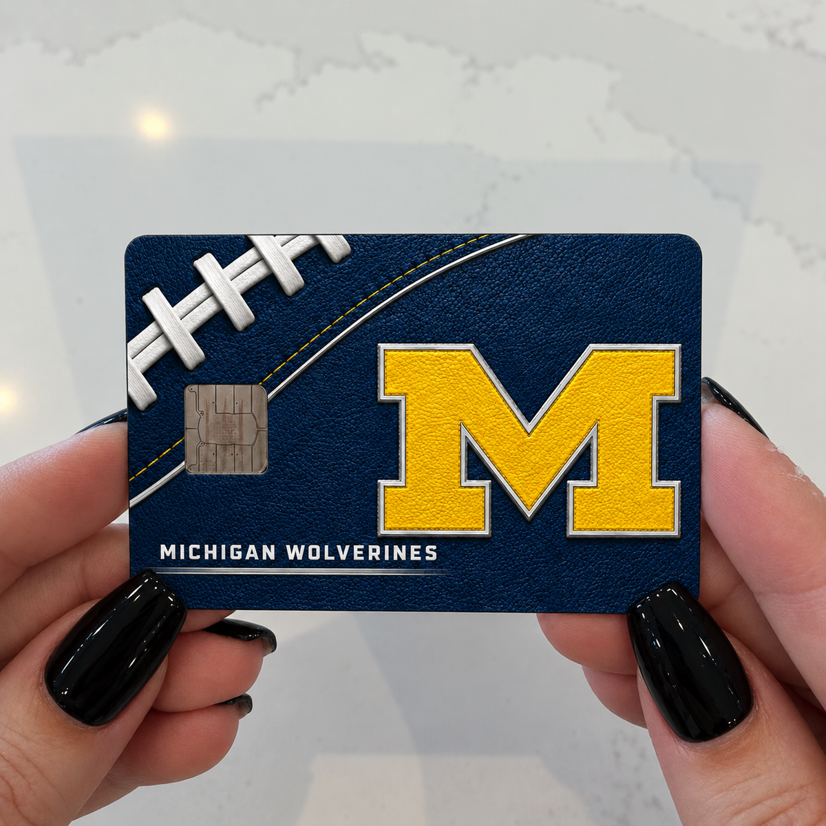 Michigan Blue and Gold College Football Credit Card Skin