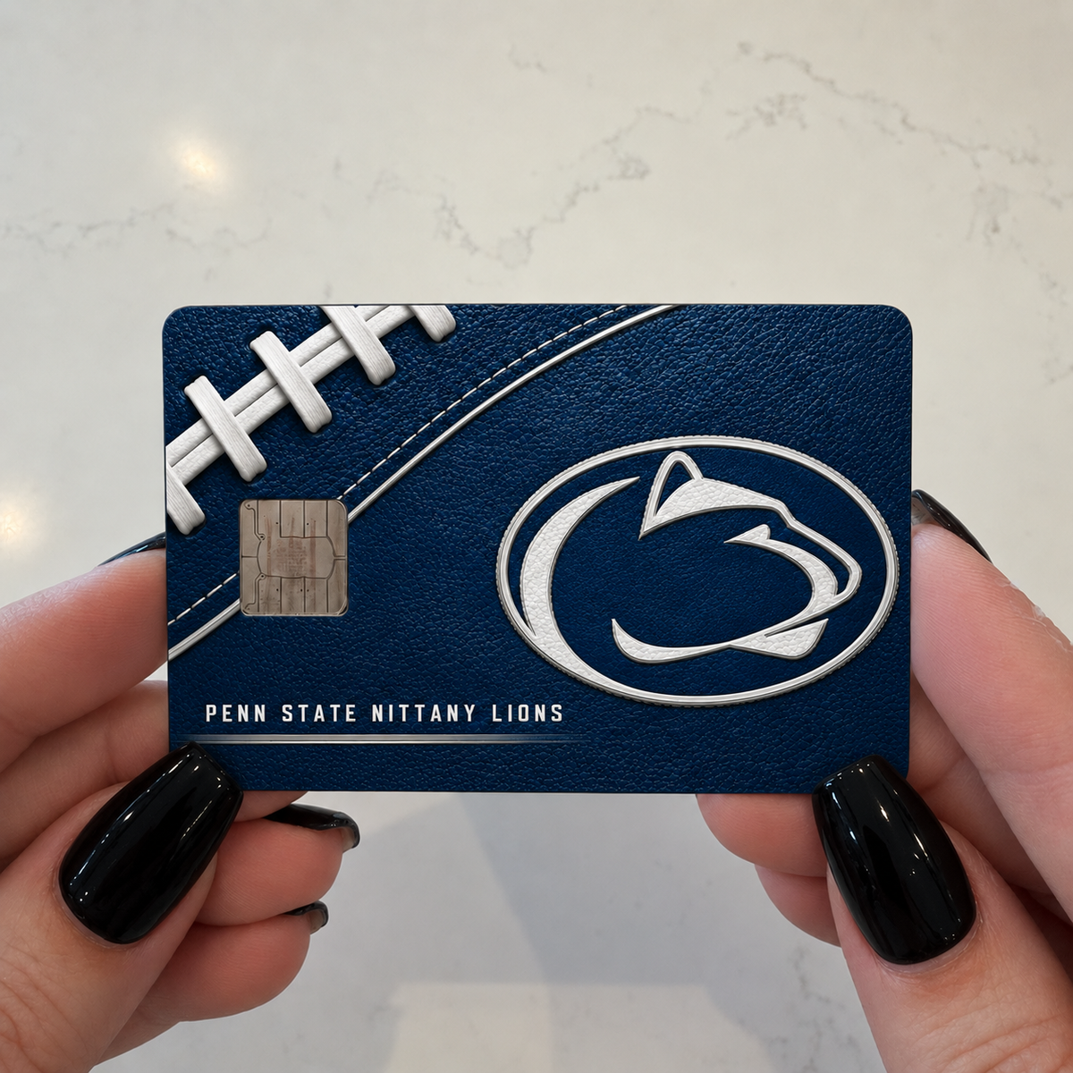 Pennsylvania Blue and White College Football Credit Card Skin
