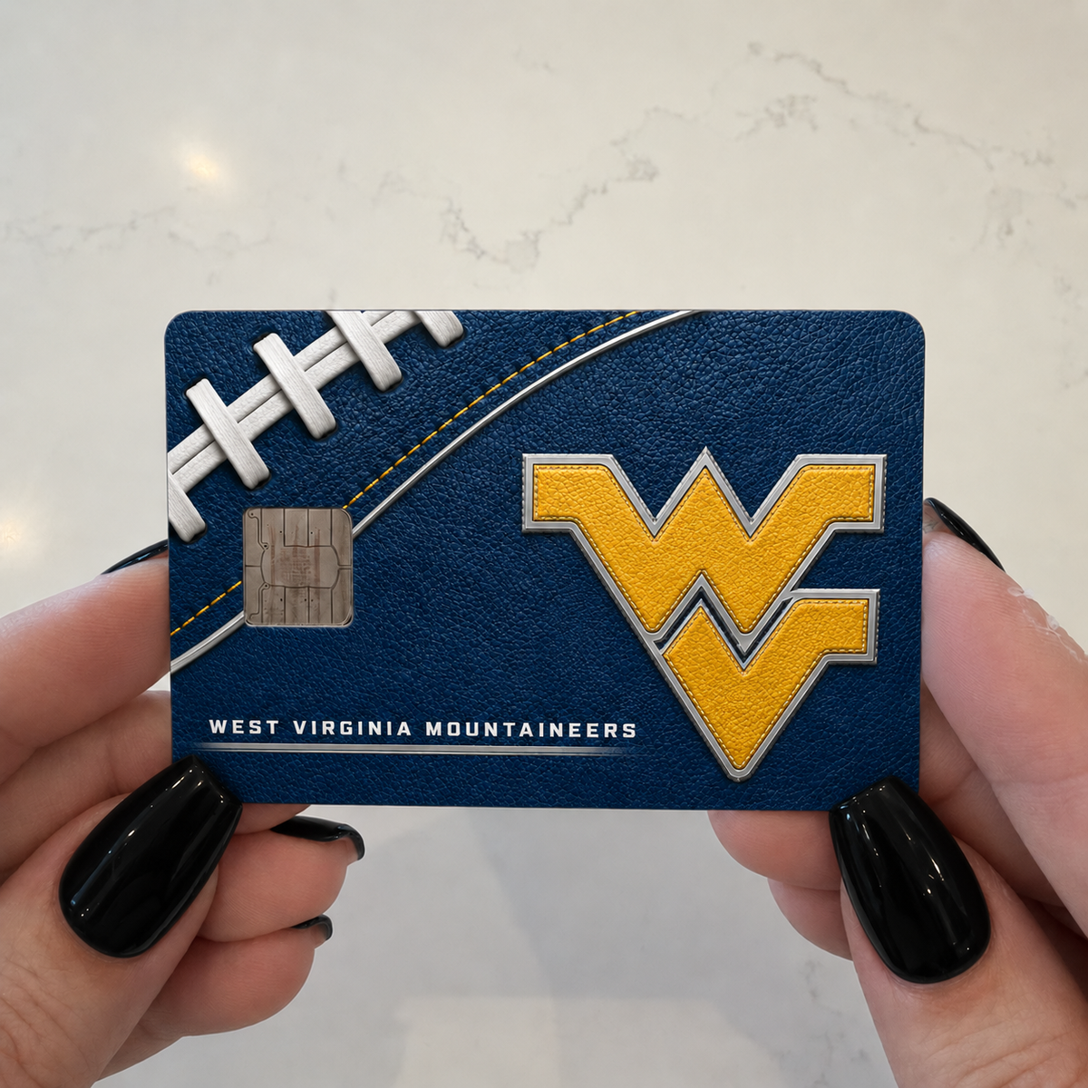 West Virginia Blue and Gold College Football Credit Card Skin