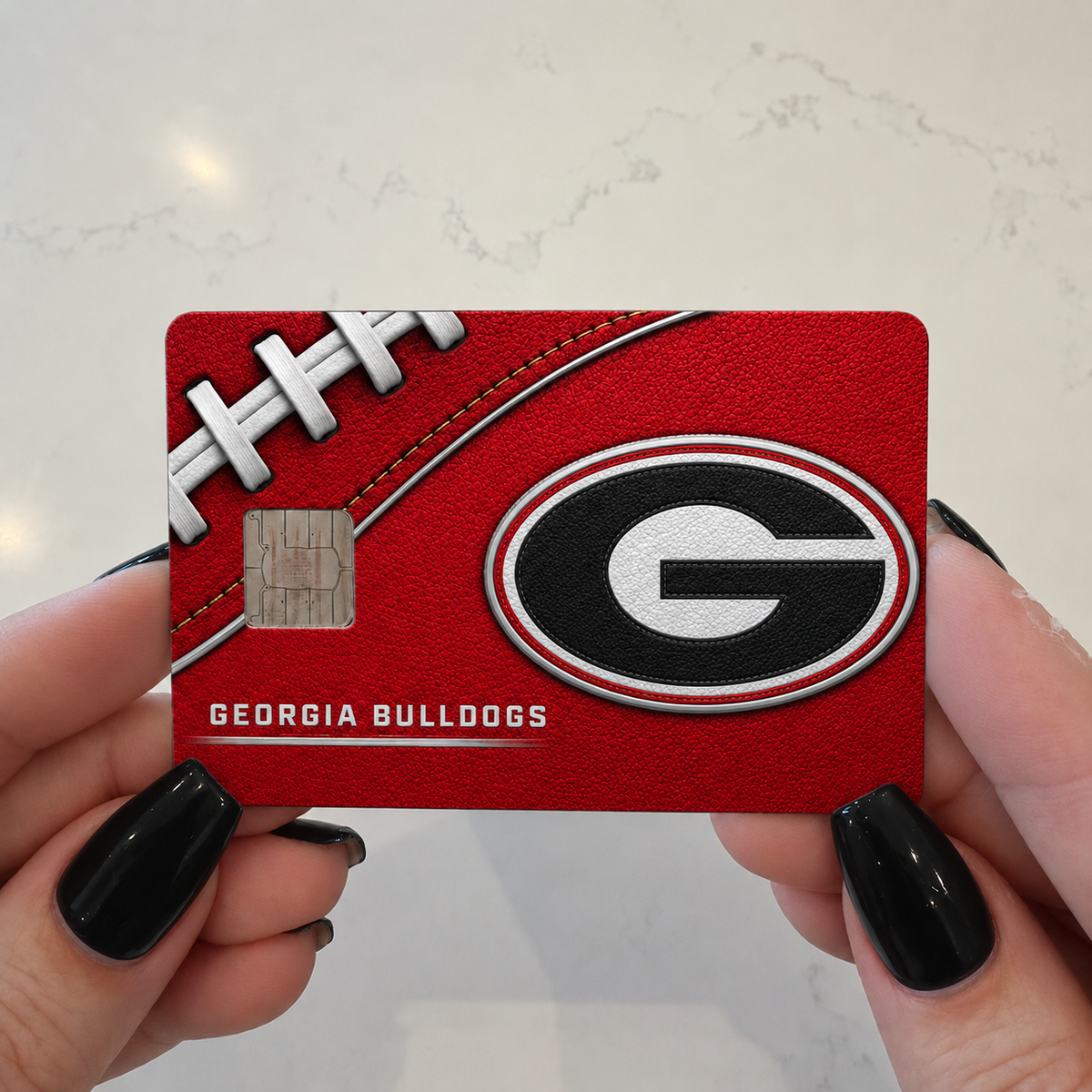 Georgia Red and Black College Football Credit Card Skin
