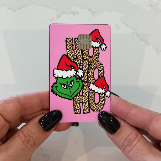 Leopard Ho Ho Ho Grnch Credit Card Skin