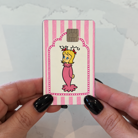 Cindy Lou Pink Stripes Credit Card Skin