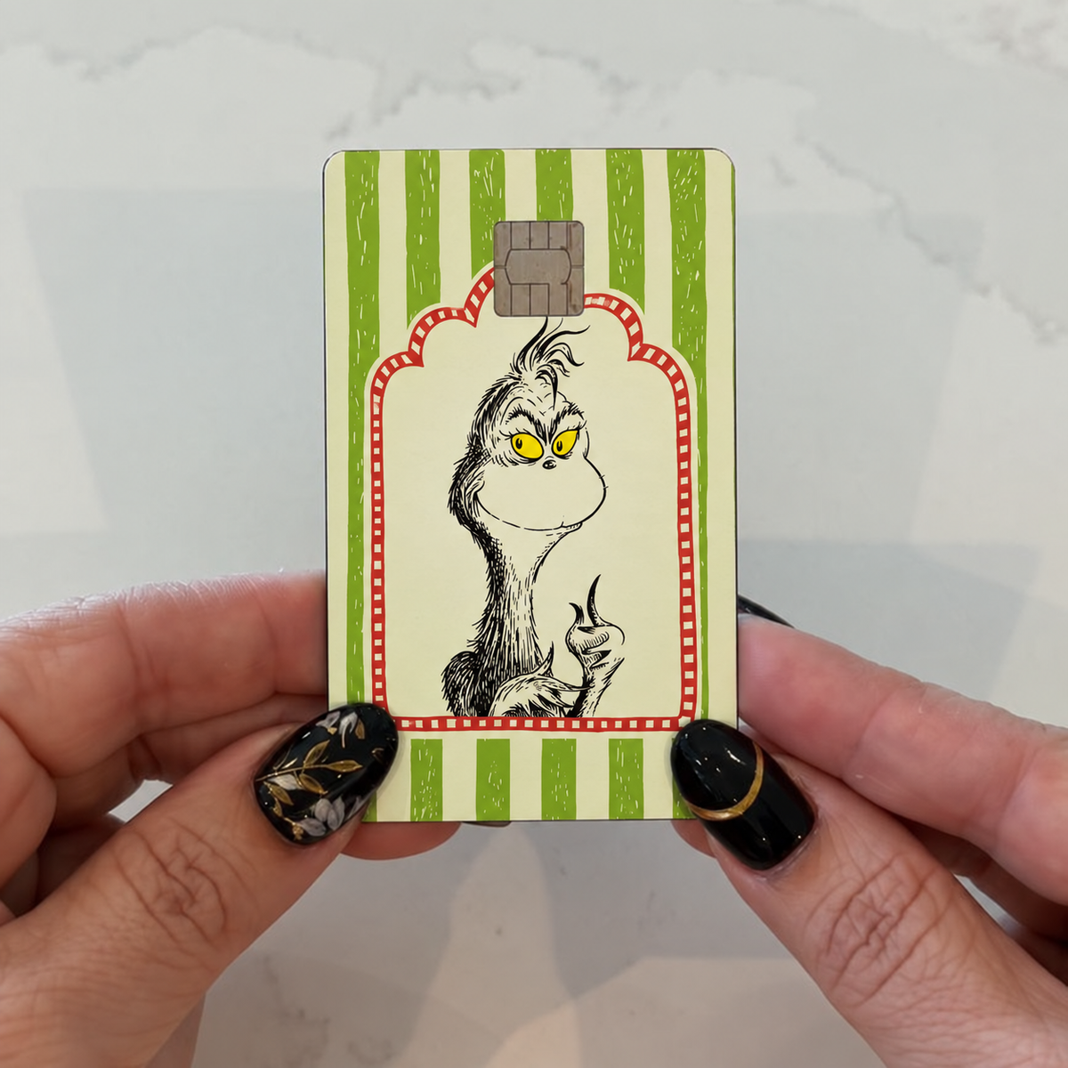 Grnch Green Stripes Credit Card Skin