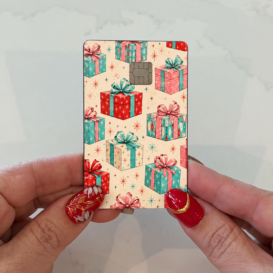Vintage Christmas Presents Credit Card Skin