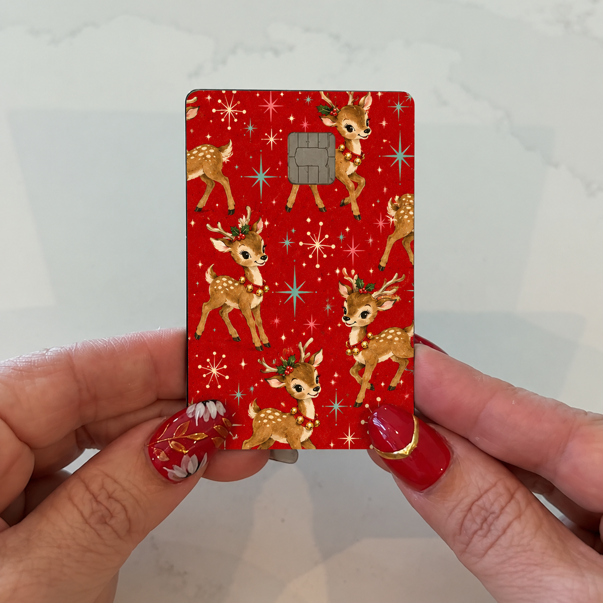 Vintage Reindeer Credit Card Skin