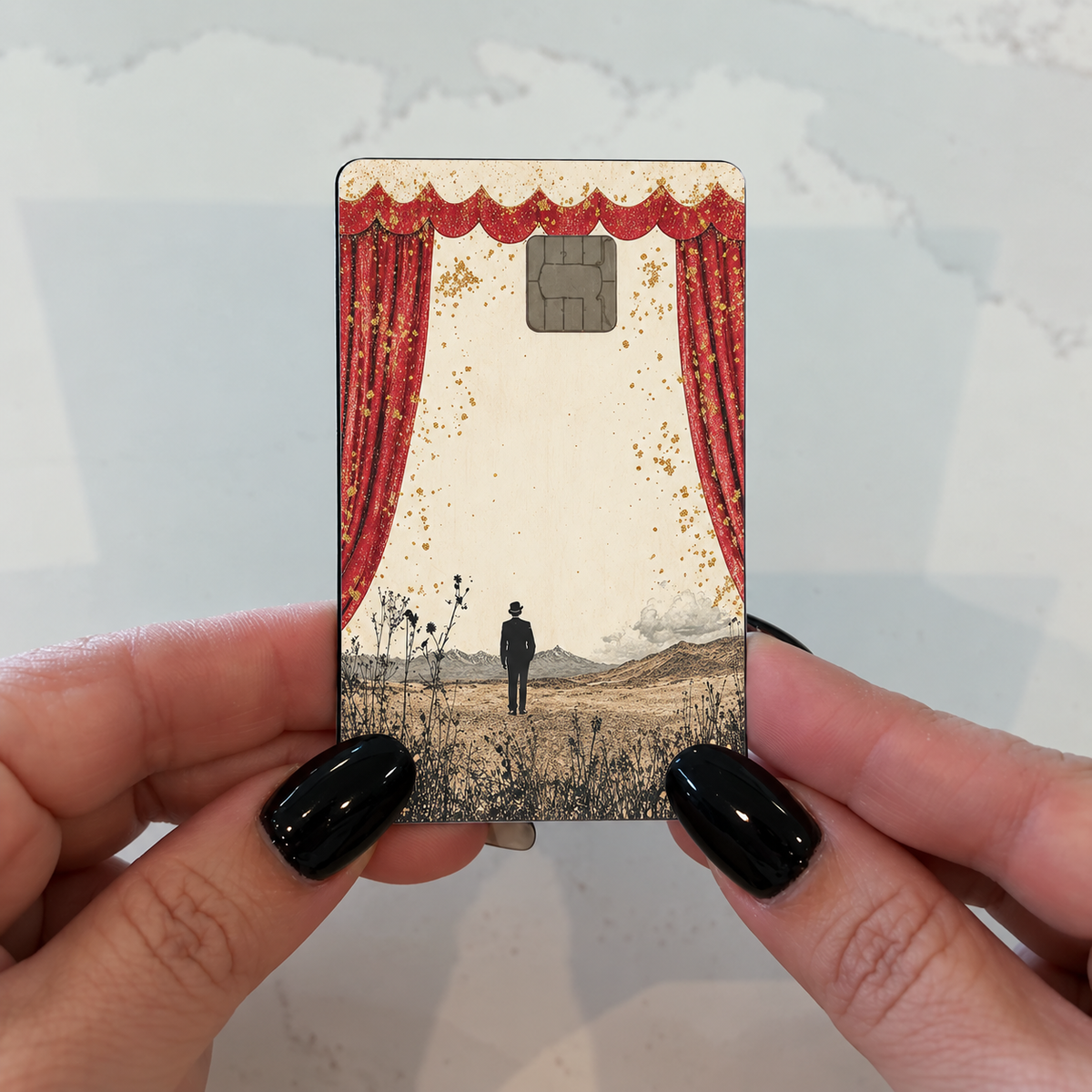 Raise the Curtain Credit Card Skin