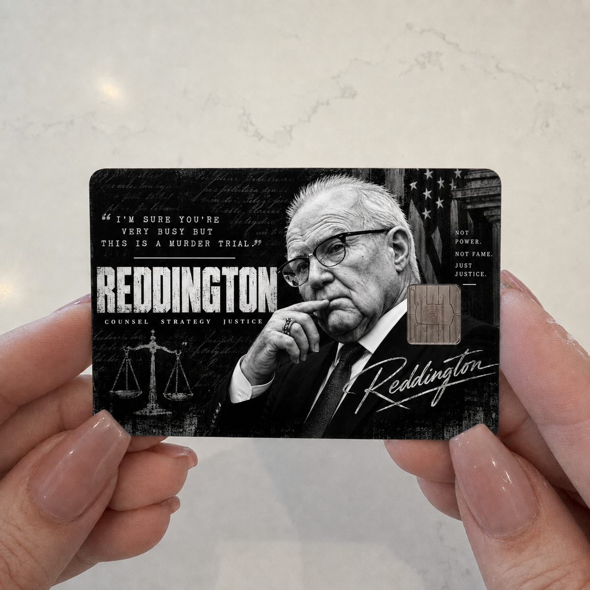 Reddington This is a Murder Trial Credit Card Skin