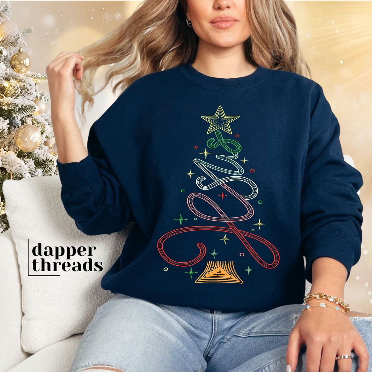 Colorful Jesus Tree Sweatshirt