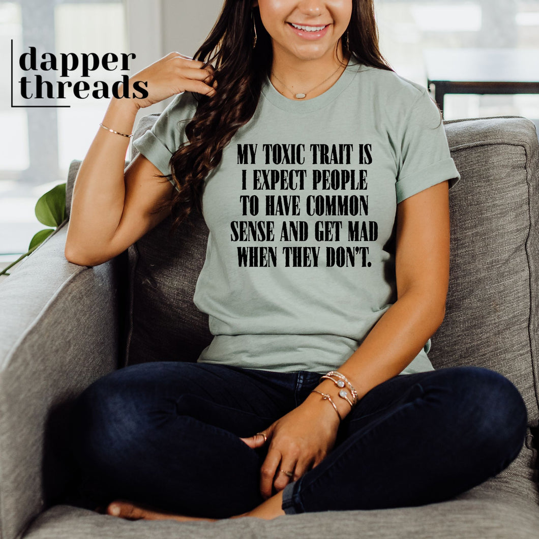 Common Sense Toxic Trait Black Ink Tee