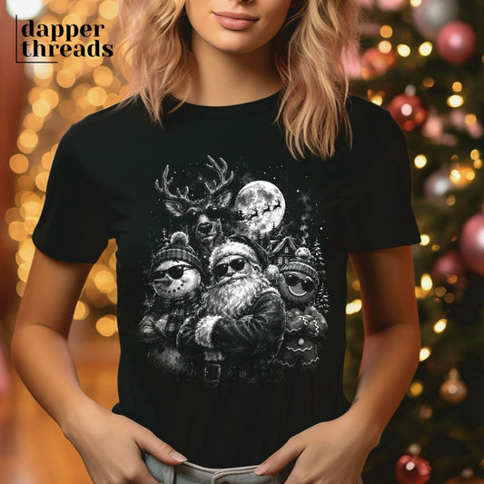 Cool Christmas Crew Halftone Tee