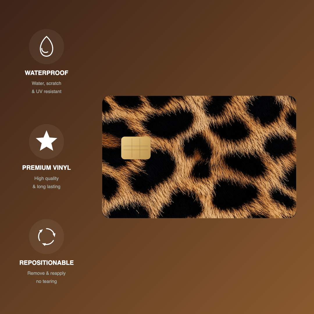 Leopard Hair Credit Card Skin