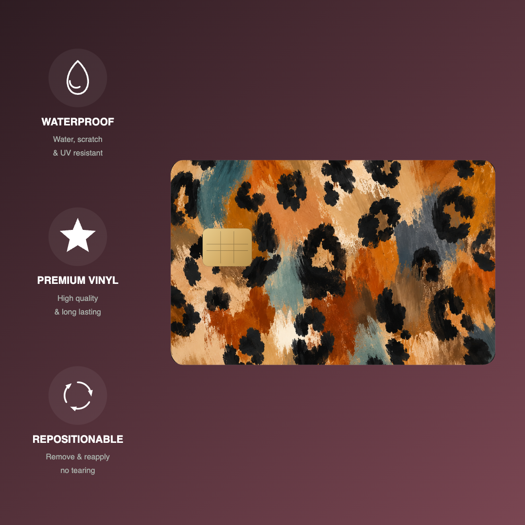 Watercolor Leopard Spots Credit Card Skin