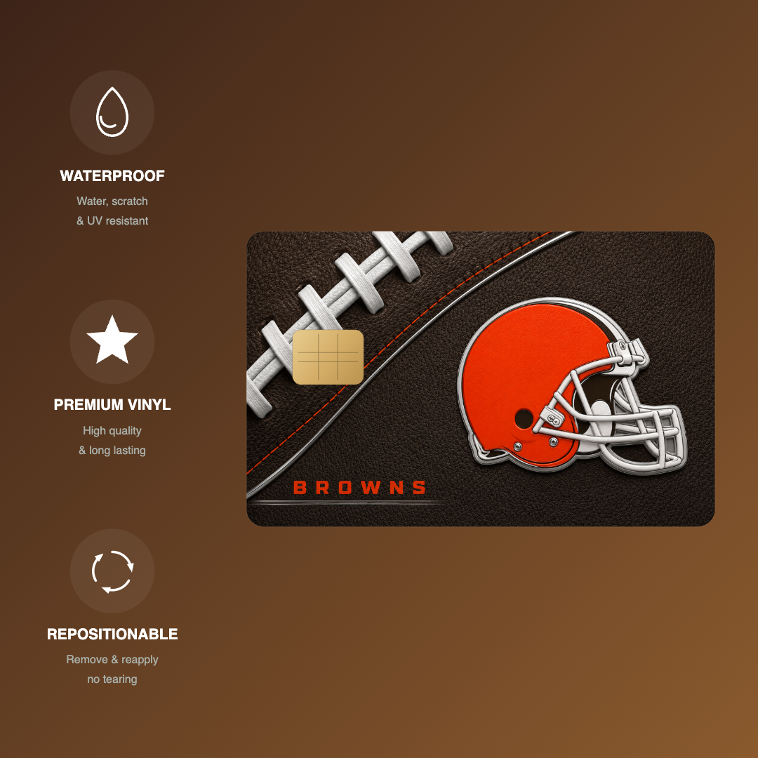 Browns Football Credit Card Skin - FREE SHIPPING