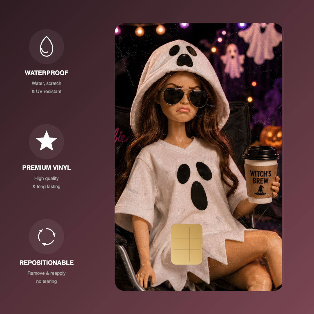 Halloween Barbie Doll Credit Card Skin - FREE SHIPPING