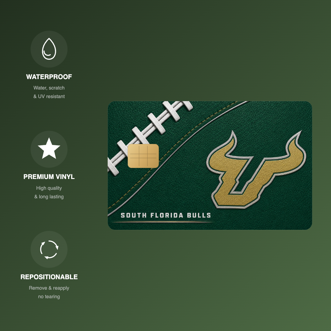 South Florida Bulls College Football Credit Card Skin