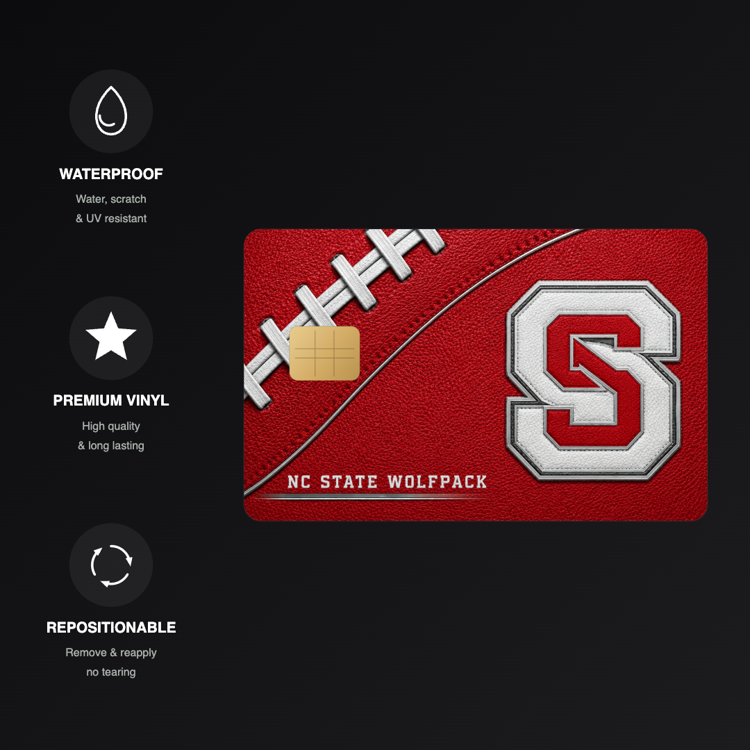 NC State College Football Credit Card Skin