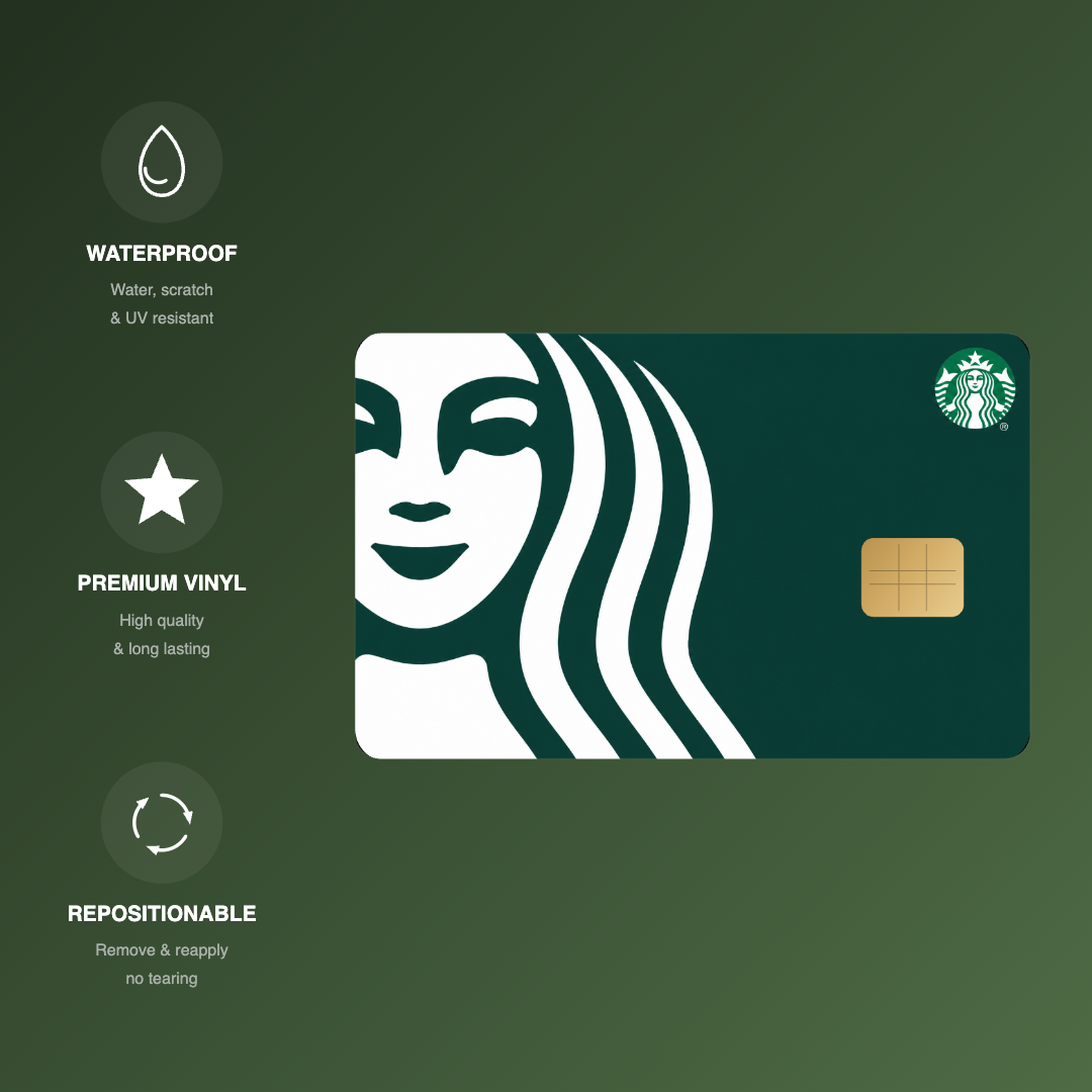 Starbucks Card Credit Card Skin - FREE SHIPPING