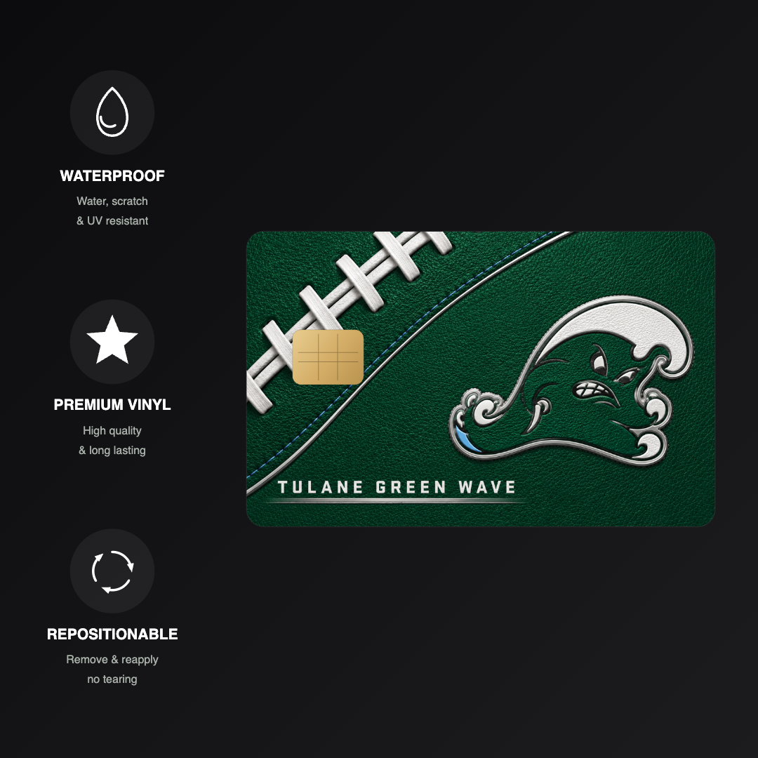 Tulane College Football Credit Card Skin