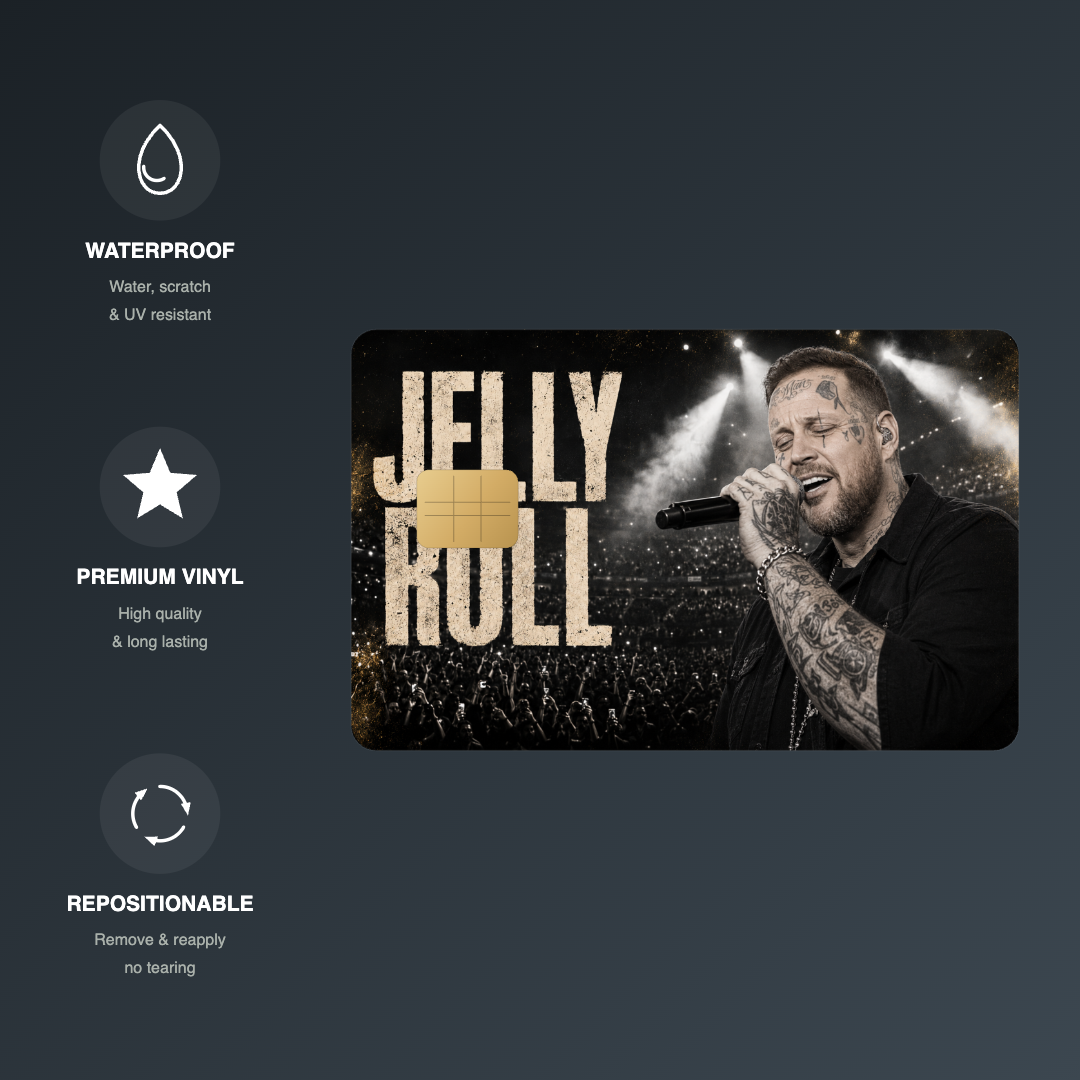 Jelly Roll Music Concert Credit Card Skin - FREE SHIPPING