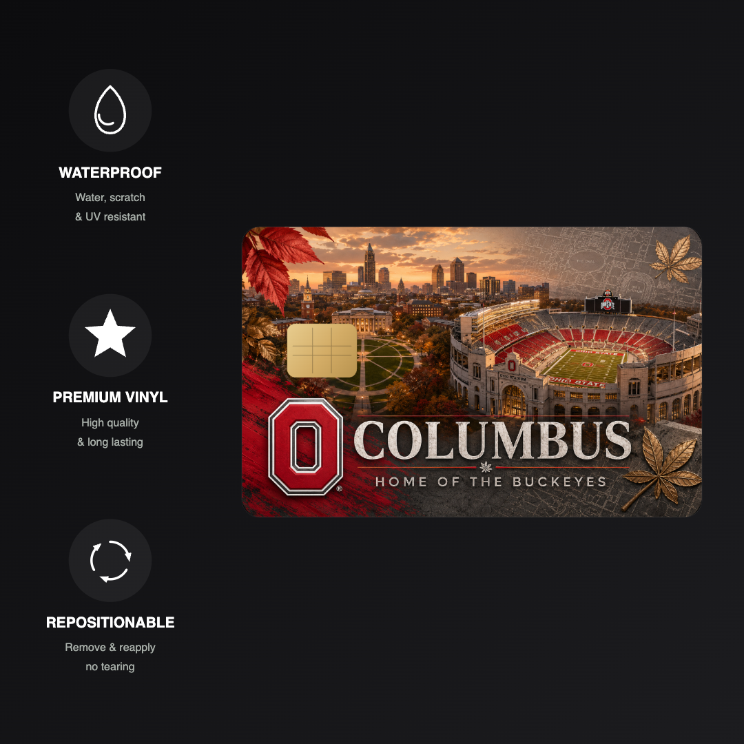 Home of the Buckeyes Credit Card Skin - FREE SHIPPING
