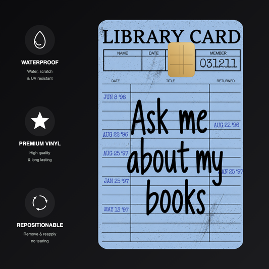 Ask Me About My Books Credit Card Skin