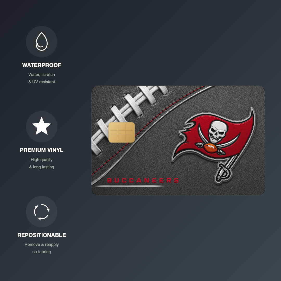 Buccaneers Football Credit Card Skin - FREE SHIPPING