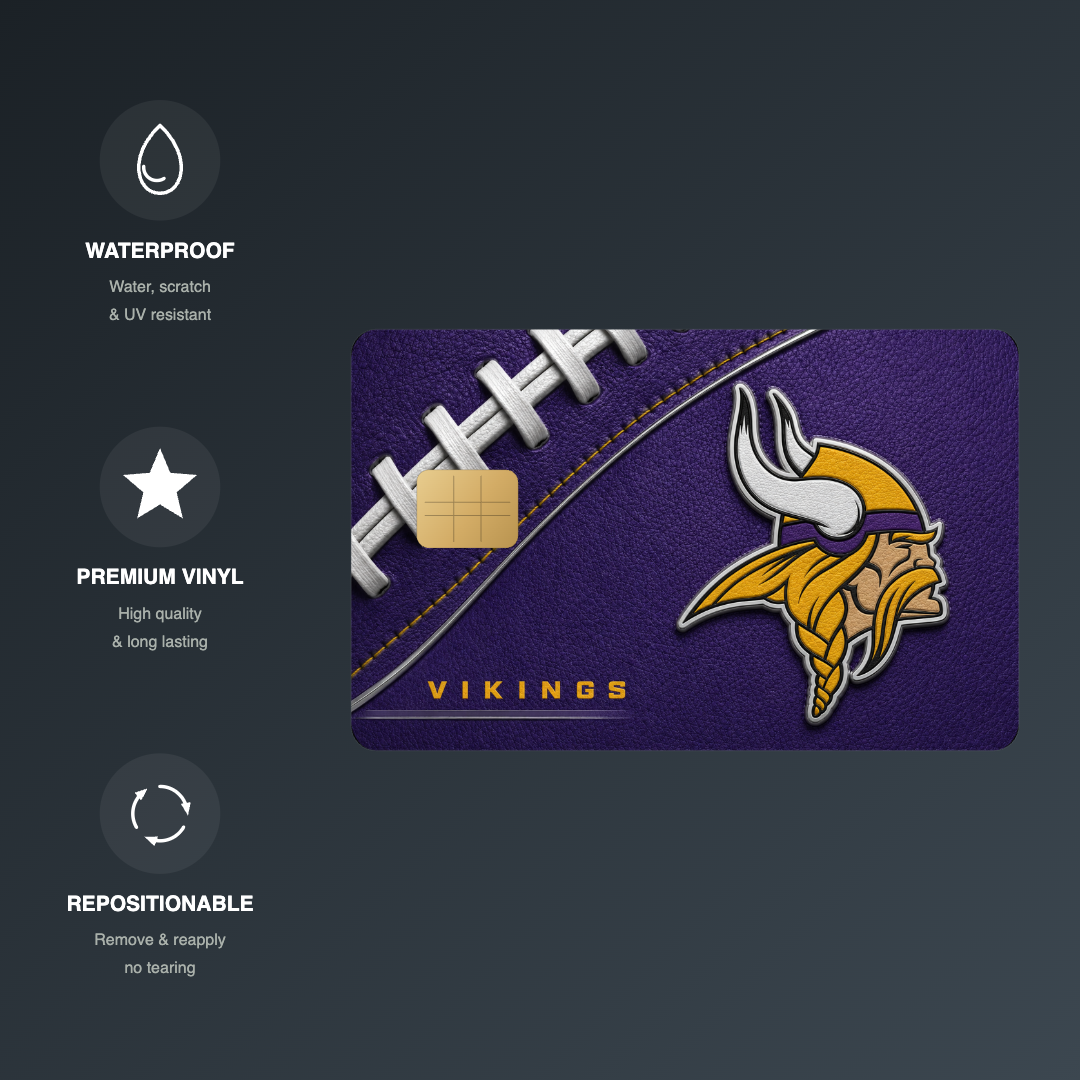 Vikings Football Credit Card Skin - FREE SHIPPING