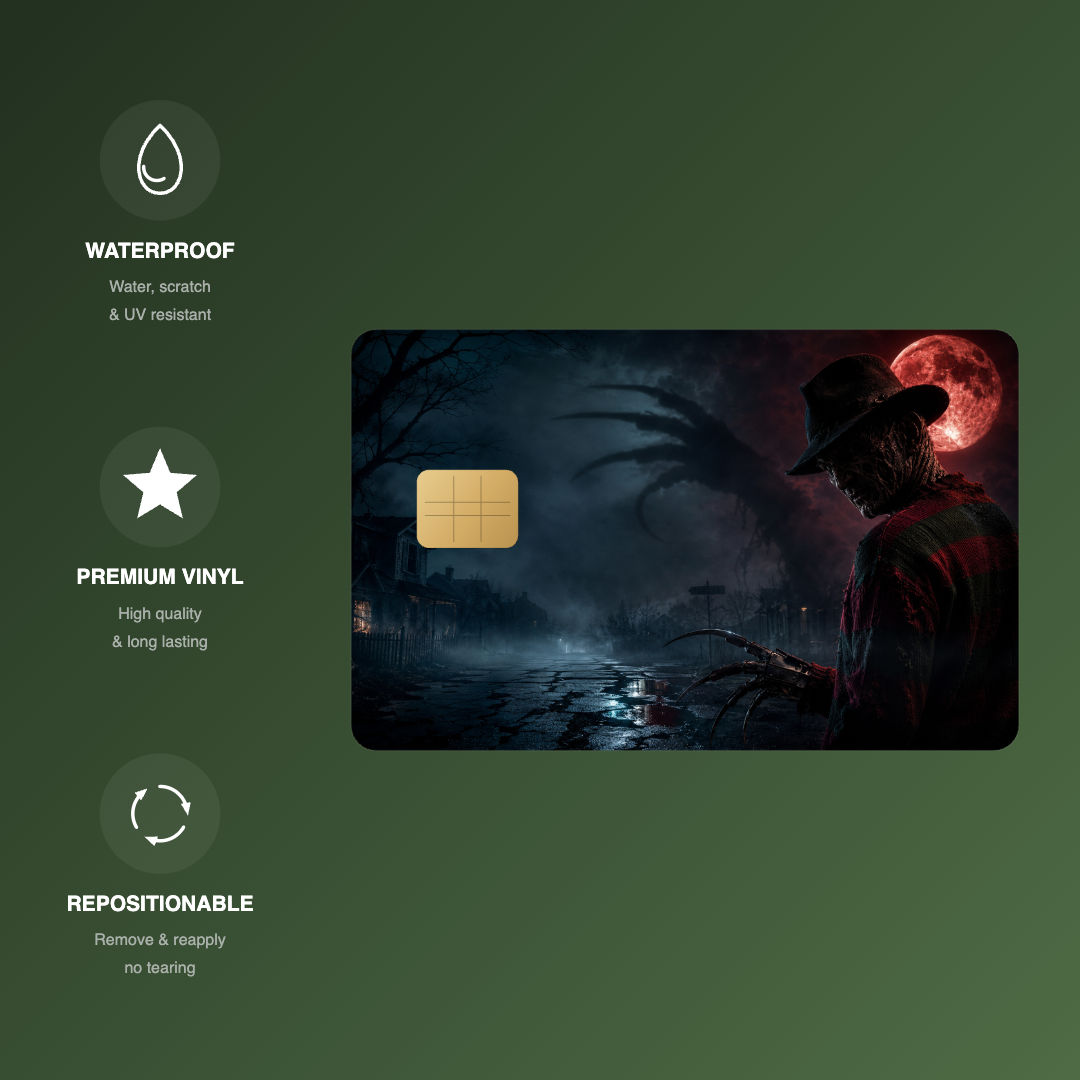 Freddy Halloween Credit Card Skin - FREE SHIPPING