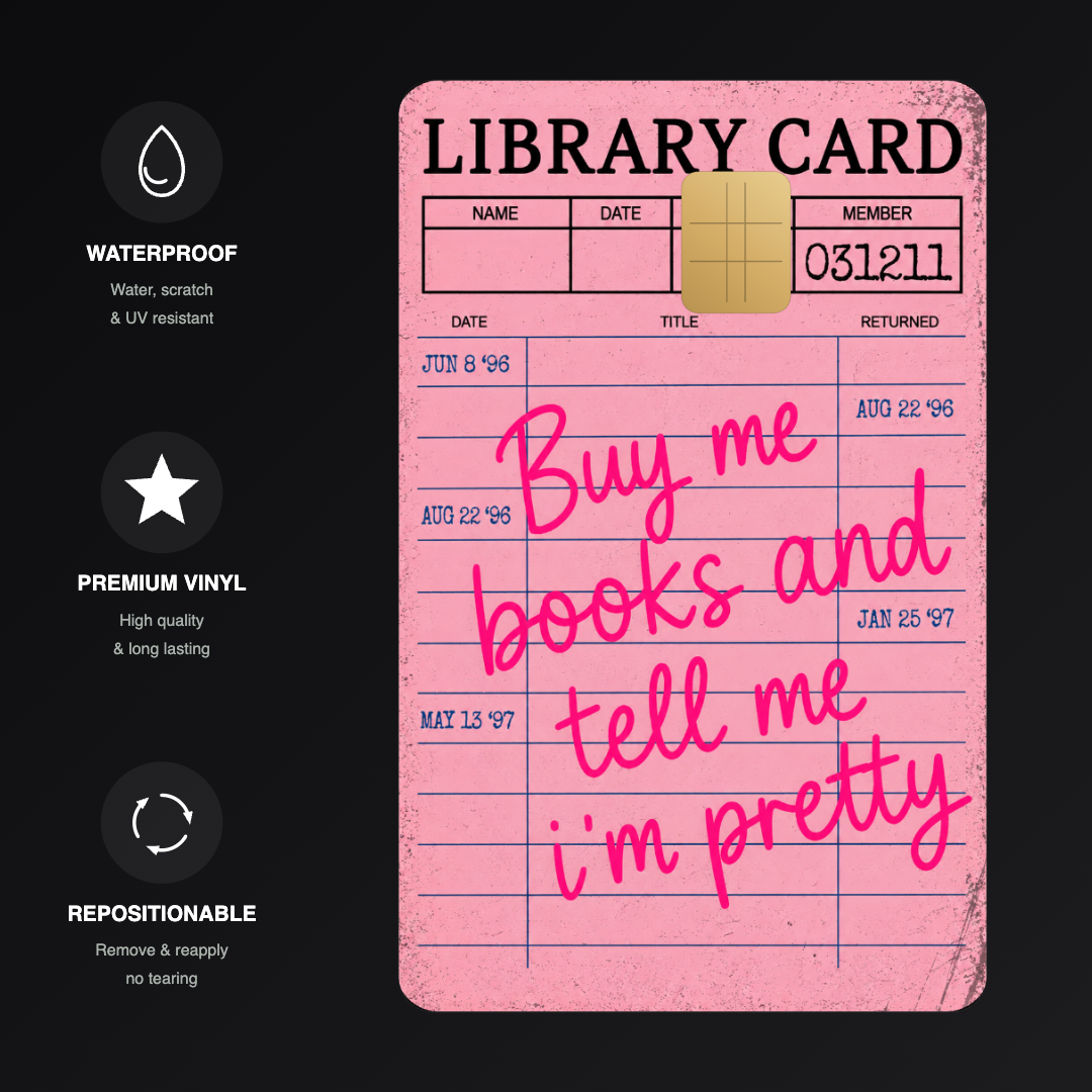 Buy Me Books Credit Card Skin