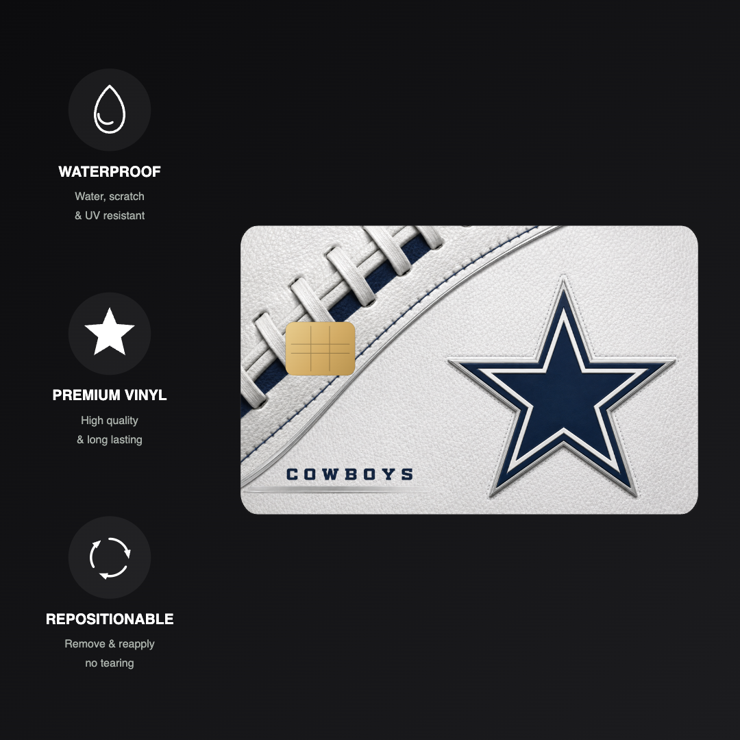 Cowboys Football Credit Card Skin - FREE SHIPPING