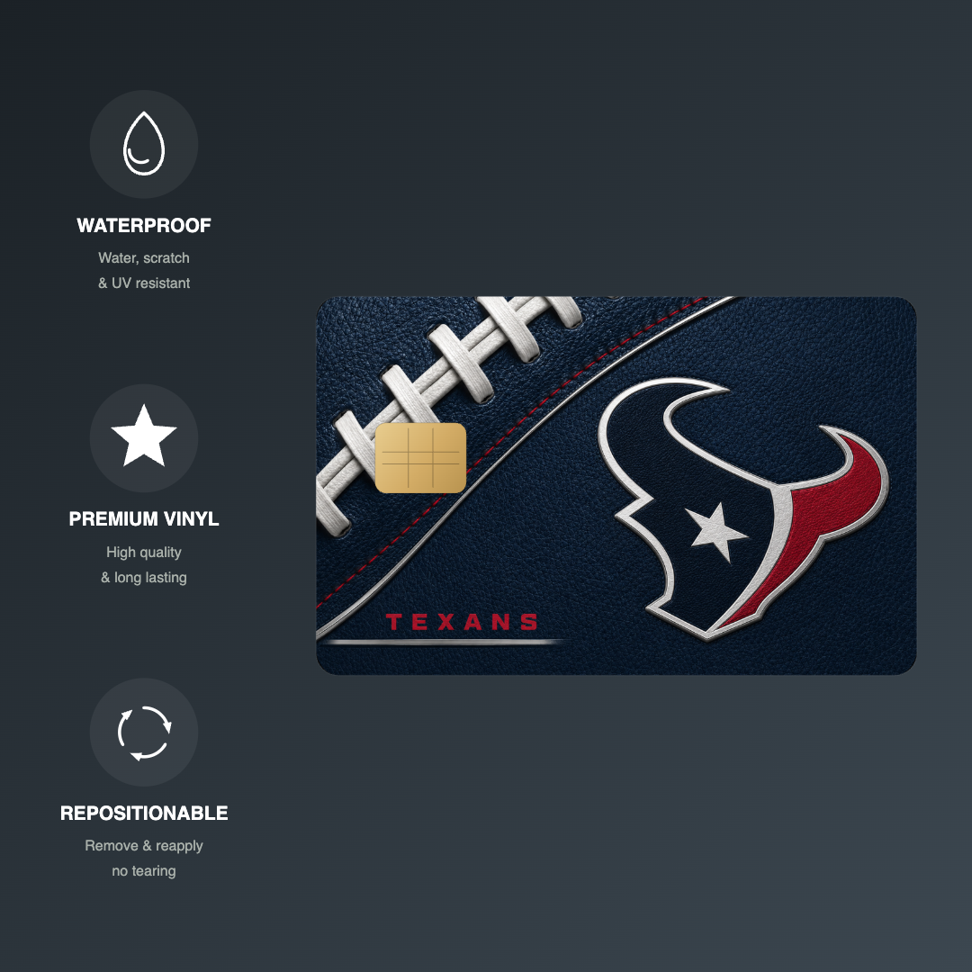 Texans Football Credit Card Skin - FREE SHIPPING