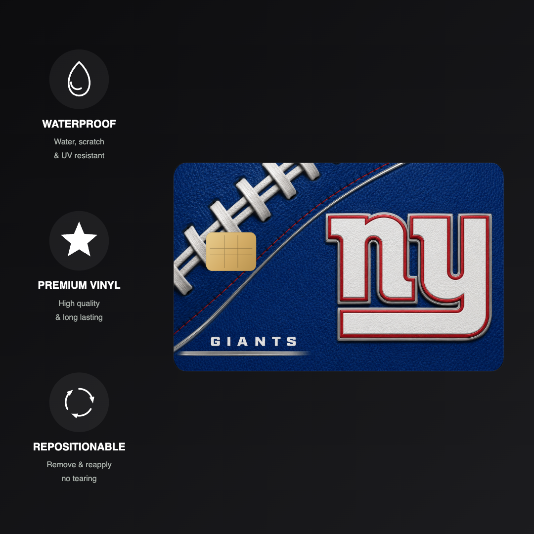 Giants Football Credit Card Skin - FREE SHIPPING