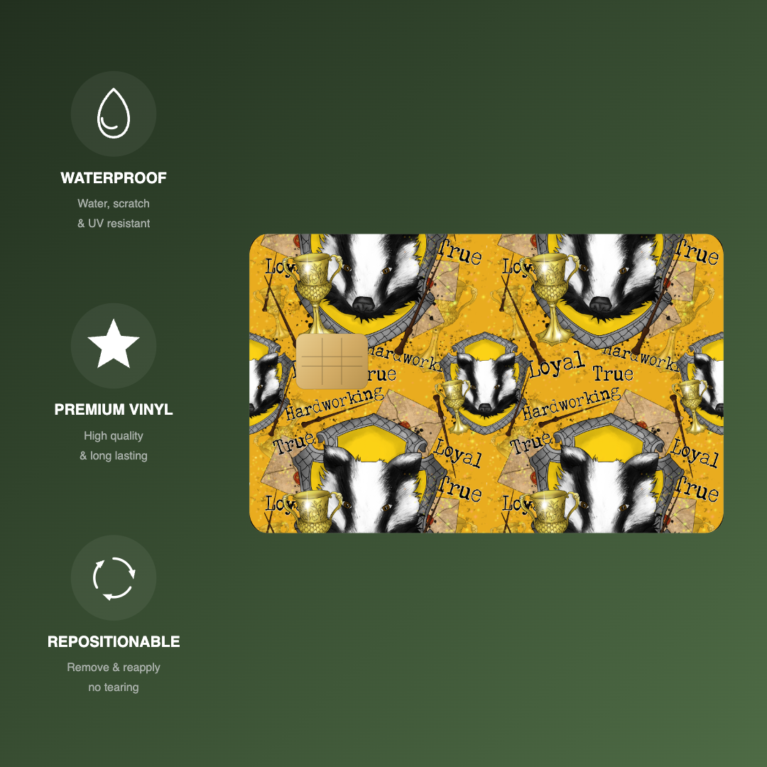 Harry Potter Hufflepuff Credit Card Skin - FREE SHIPPING